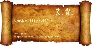 Kanka Ulpián névjegykártya